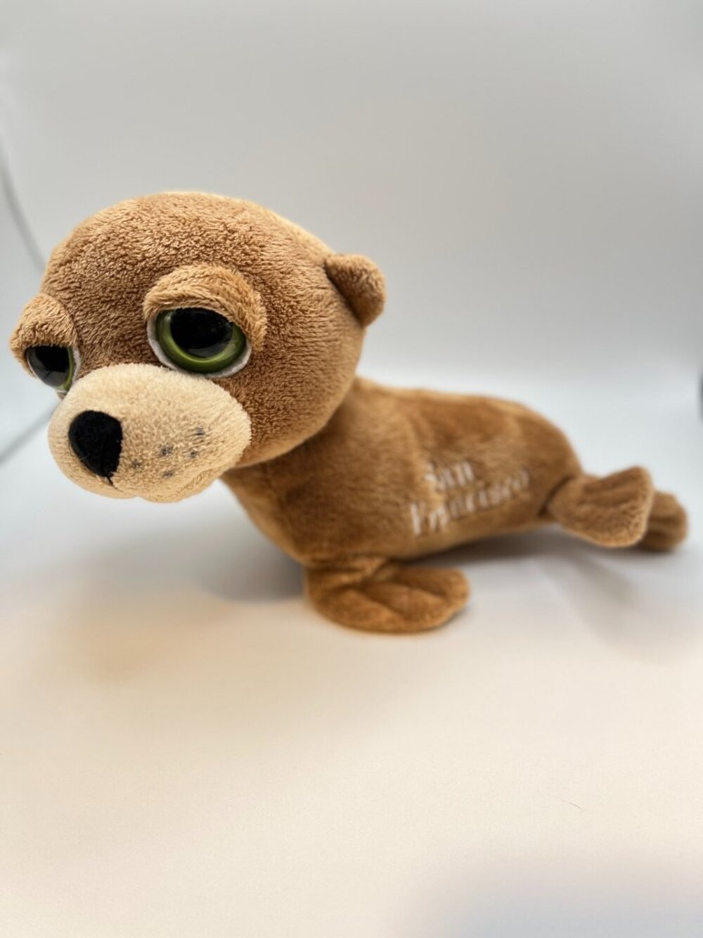 San Francisco Sea Lion Stuffed Animal Plush Big Green Eyes California Souvenir